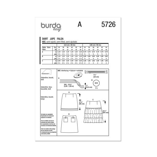 Burda szabásminta - 5726