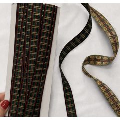 Karácsonyi jacquard szalag kockás 