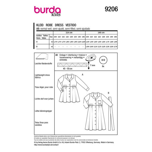 9206 Gyerek szabásminta