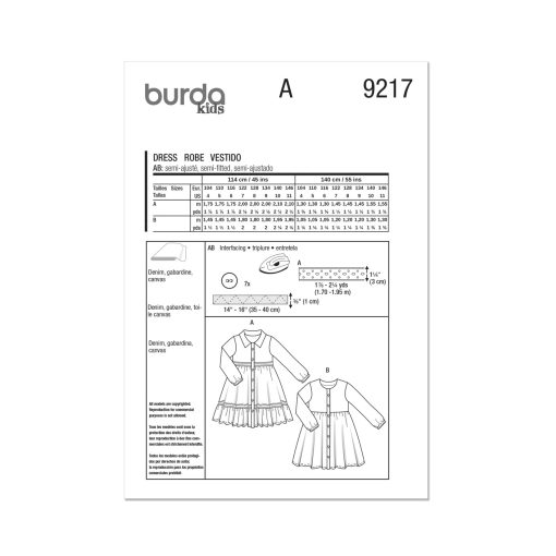 9217 Gyerek szabásminta