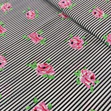 Blúzanyag rózsás-csíkos rózsaszín