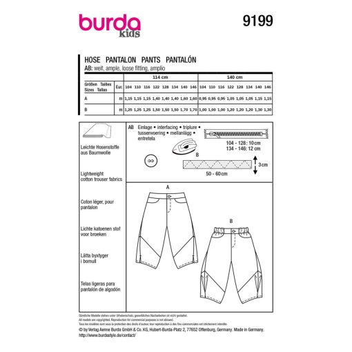 9199 Gyerek szabásminta