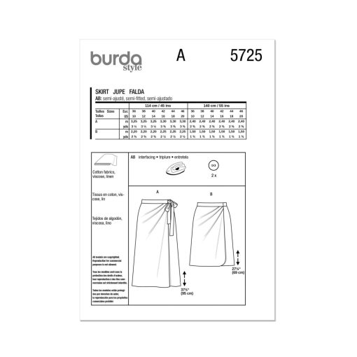 Burda szabásminta - 5725
