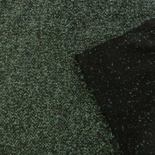 Boucle (buklé) kabátanyag - zöld-fekete