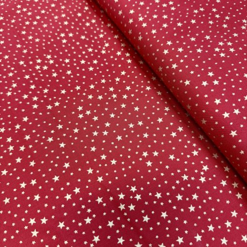 Karácsonyi csillagos vászon, piros