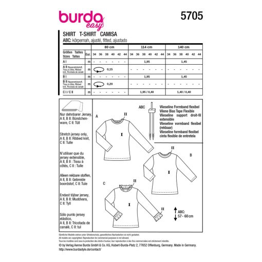 Burda szabásminta - 5705