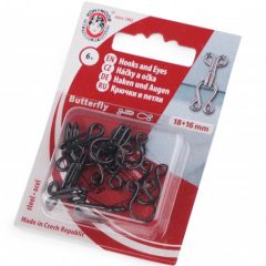 Kohi-noor francia/párizsi kapocs 2/0 18+16 mm fekete