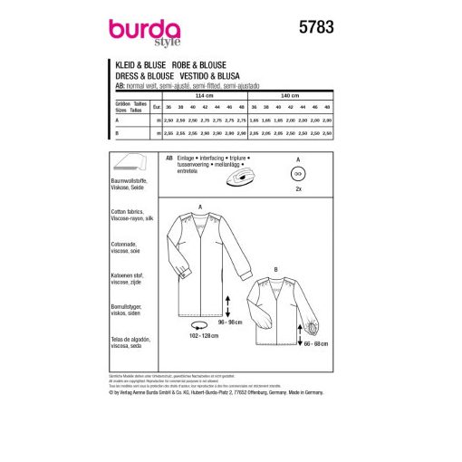 Burda szabásminta - 5783