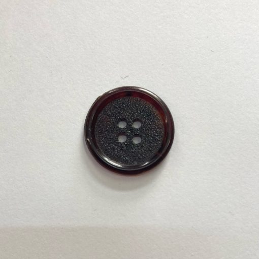 Gomb négylyukú, 25 mm (40-es), sötétbarna