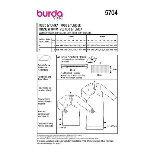 Burda szabásminta - 5704