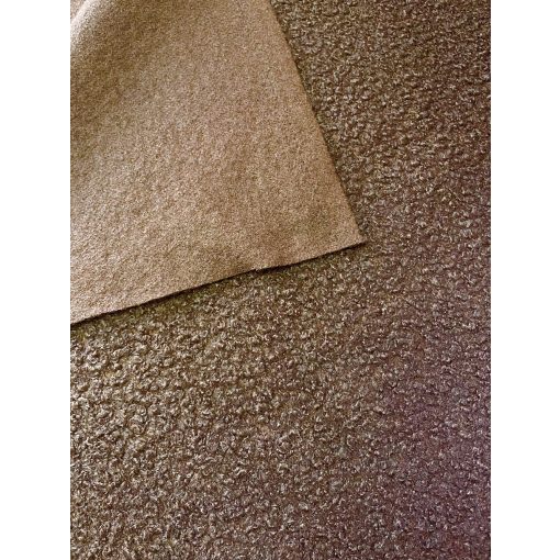 Boucle (buklé) kabátszövet barna