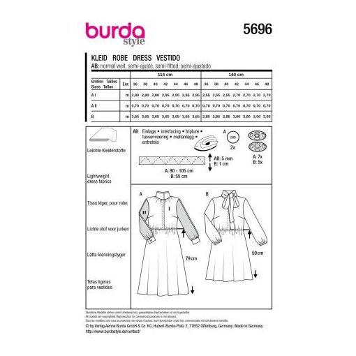 Burda szabásminta - 5696