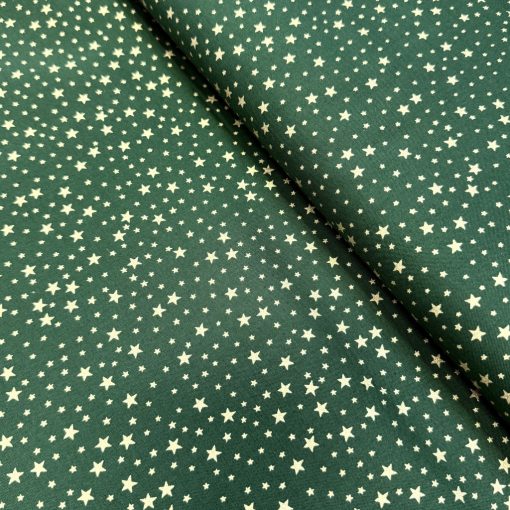 Karácsonyi csillagos vászon, zöld