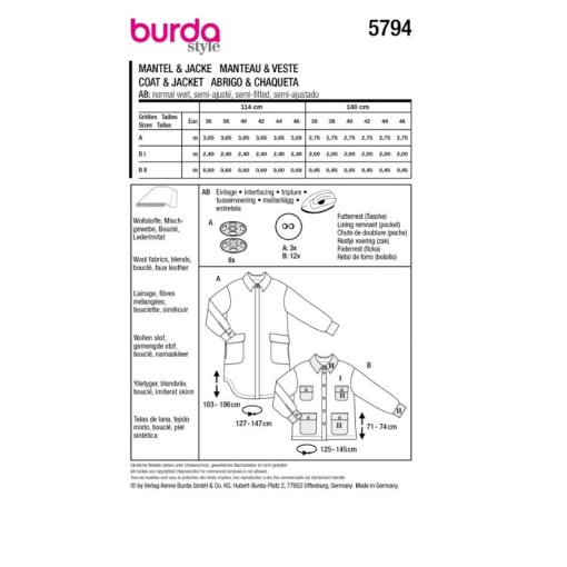 Burda szabásminta - 5794