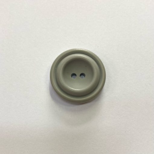 Gomb kétlyukú, 24 mm (38-as), szürke