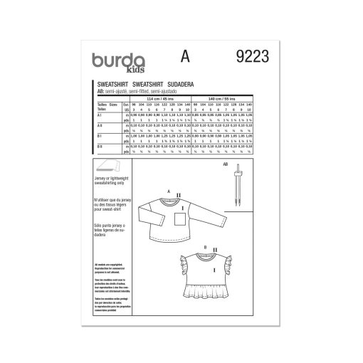 9223 Gyerek szabásminta