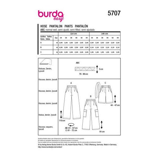 Burda szabásminta - 5707