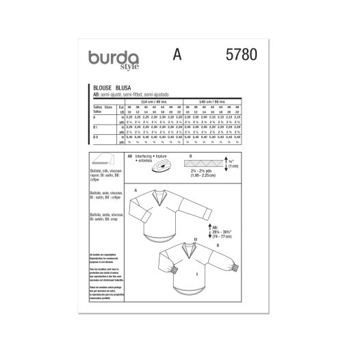 Burda szabásminta - 5780