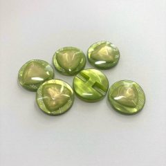 Gomb alulvarrós, 17 mm (26-os), zöld