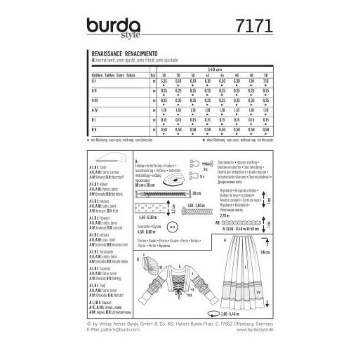 Burda szabásminta - 7171
