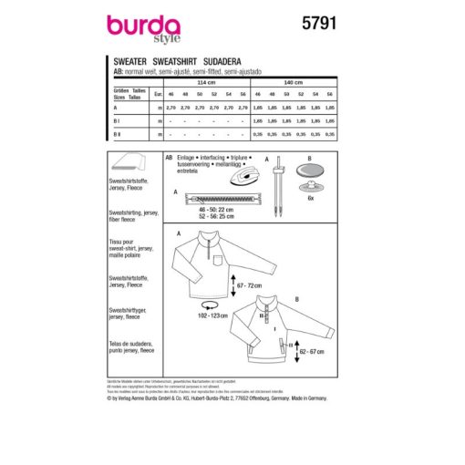 Burda szabásminta - 5791