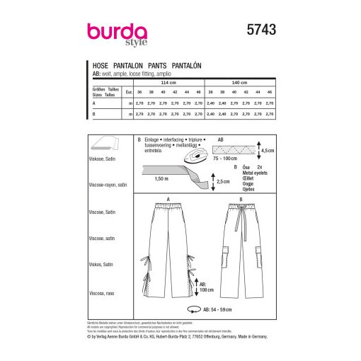 Burda szabásminta - 5743