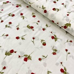 Puplin fehér rózsás