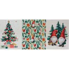Karácsonyi darázsszövet hármas panel