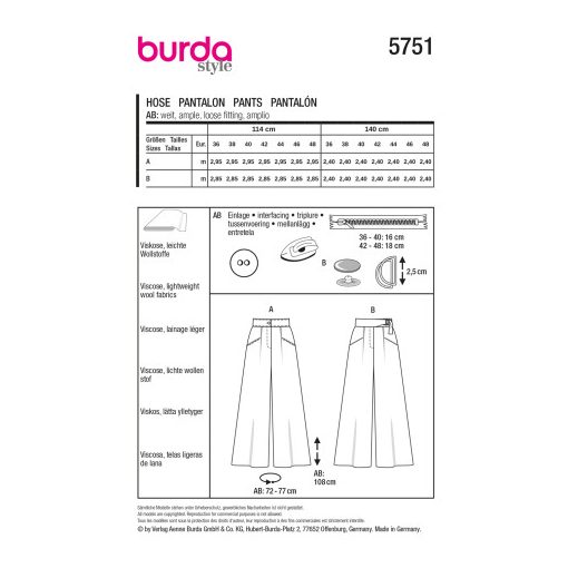 Burda szabásminta - 5751