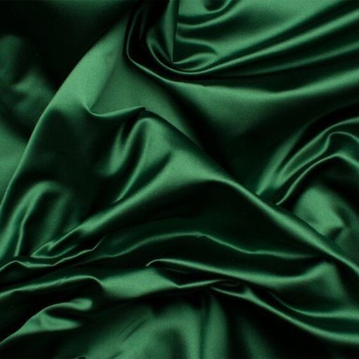 Elasztikus szatén smaragd zöld