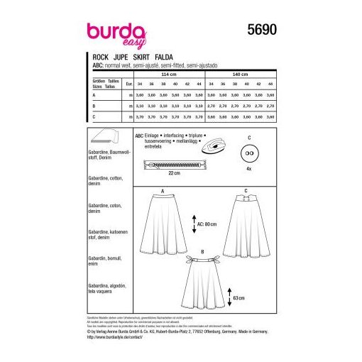 Burda szabásminta - 5690