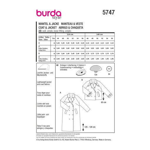 Burda szabásminta - 5747