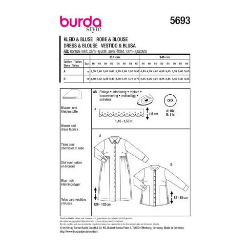 Burda szabásminta - 5693