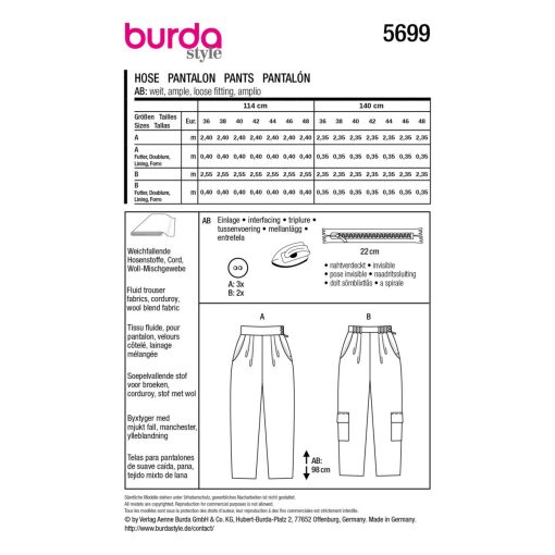 Burda szabásminta - 5699