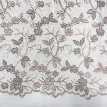 Csipke csillogós szürke-púder