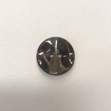 Gomb kétlyukú, 23 mm (36-os), barna