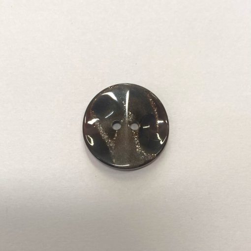 Gomb kétlyukú, 23 mm (36-os), barna