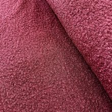 Boucle (buklé) kabátszövet bordó