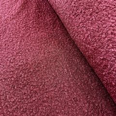 Boucle (buklé) kabátszövet bordó