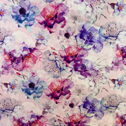 Armani szatén lila virágos