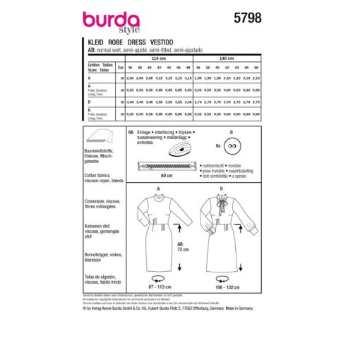 Burda szabásminta - 5798
