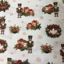 Karácsonyi pamutvászon diótörő 