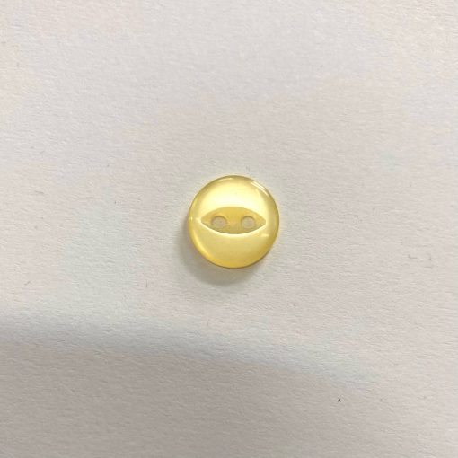 Gomb kétlyukú, 11 mm (18-as), sárga
