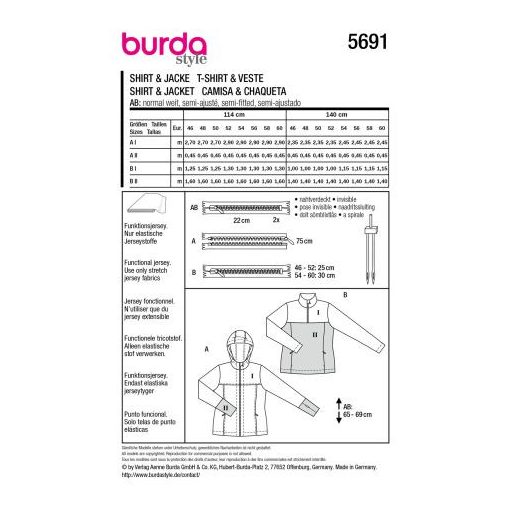 Burda szabásminta - 5691