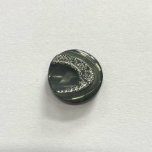 Gomb alulvarrós, 17 mm (26-os), zöldes-szürkés