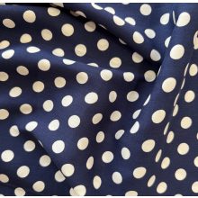 Flokon kék alapon fehér pöttyös