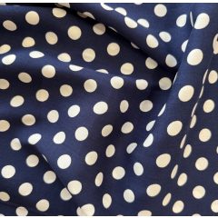 Flokon kék alapon fehér pöttyös