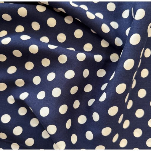 Flokon kék alapon fehér pöttyös