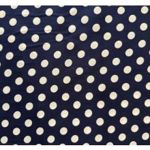 Flokon kék alapon fehér pöttyös