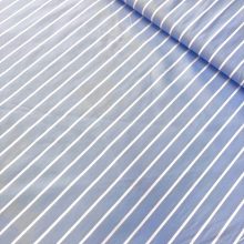 Puplin világoskék széles csíkos